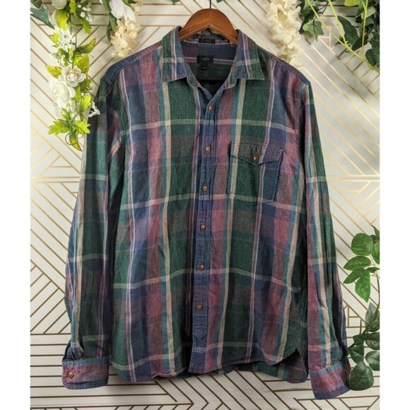 J. Crew Other - J. Crew Men's Slim Fit Button Up Plaid Size Large